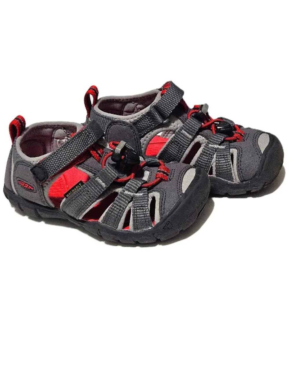 KEEN Seacamp II CNX Kids' Sandals - Size 9 - Grey/Red